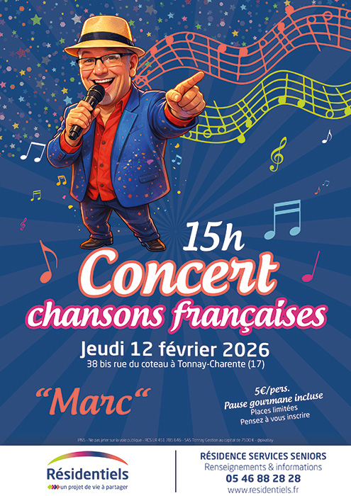 affiche journée à thème aux Résidentiels à Tonnay-Charente residence seniors