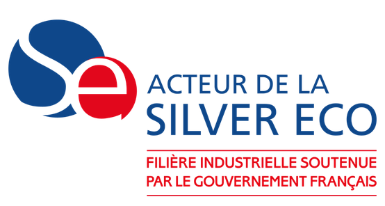 logo silver eco. Les Residentiels acteur de la silvereconomie. Groupe de residences services seniors