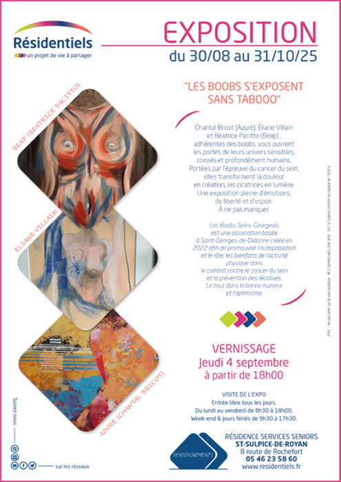 Affiche expo residence seniors St-Sulpice de Royan Les Résidentiels