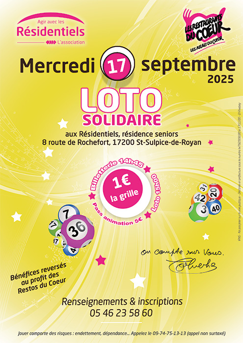 loto aux Residentiels à Saint-Sulpice-de-Royan résidence pour personne âgée