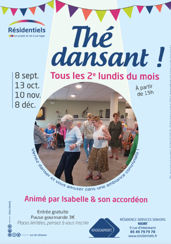 Thé dansant aux Residentiels à Niort (79) résidence services seniors