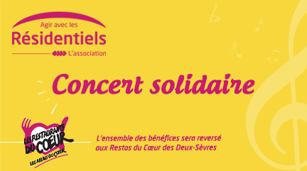 vignette concert solidaire Restos du Coeur à Niort 22 novembre 2025