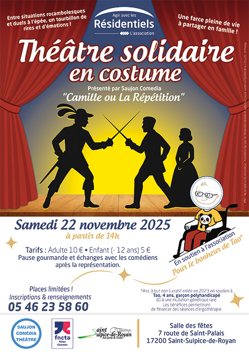 theatre solidaire en faveur de Tao. Projet porté par l'association Agir avec les Résidentiels