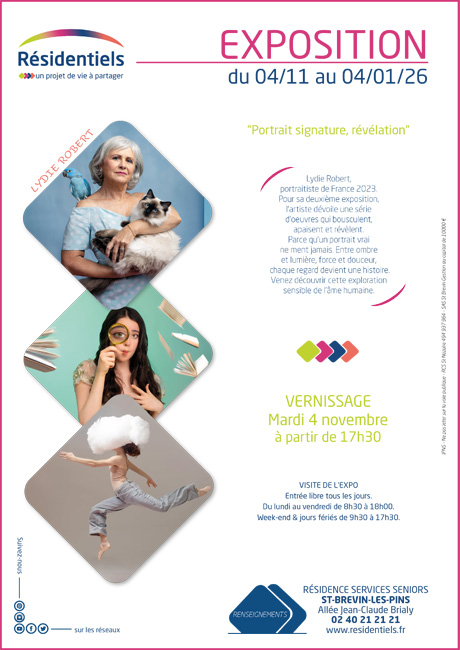 Vignette expo Lydie Robert aux Residentiels de St-Brevin résidence seniors
