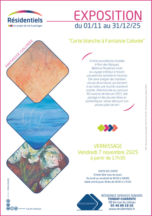 affiche exposition temporaire Les Residentiels Residences seniors