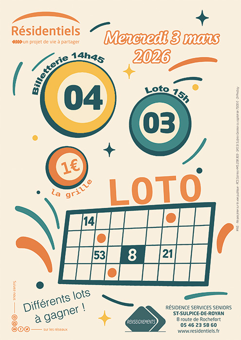 loto pour seniors à st sulpice de royan