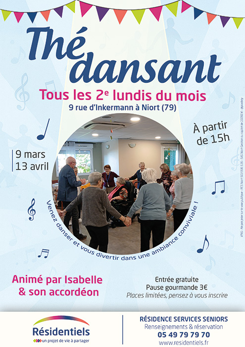 Thé dansant aux Residentiels à Niort (79) résidence services seniors