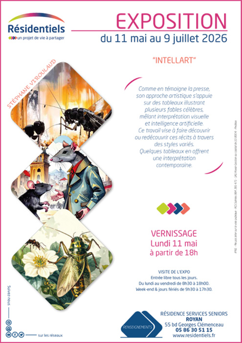 affiche expo temporaire résidence seniors Royan La Grand Voile