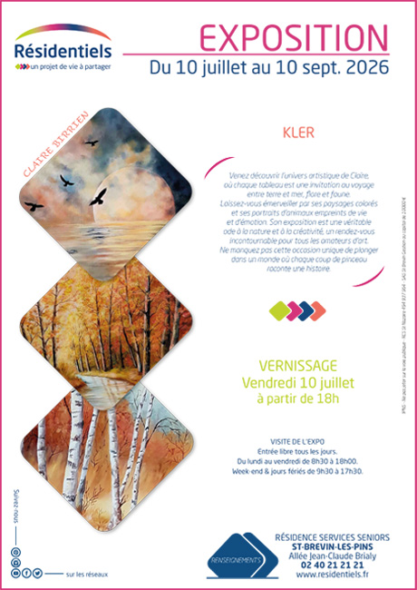 affiche expo temporaire residence seniors Loire Atlantique St Brevin