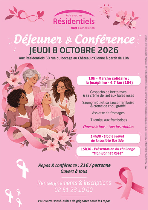 affiche animations aux Résidentiels des Sables Vendée Résidence pour personnes âgées