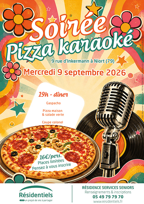 affiche journée à thème en résidence seniors à Niort Deux-Sèvres