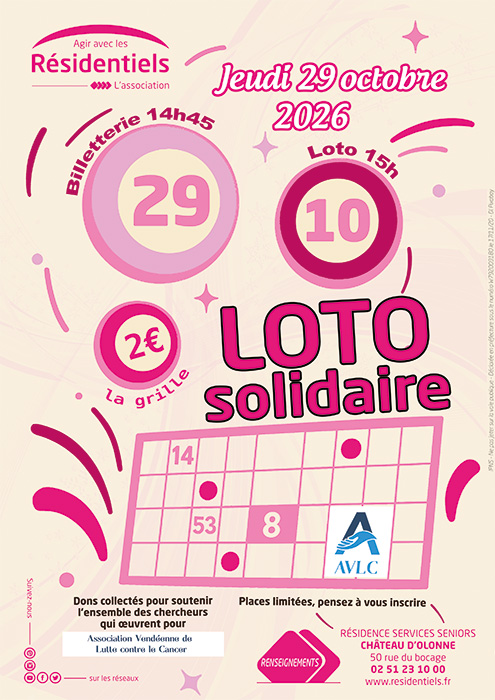 loto solidaire aux residentiels d'olonne